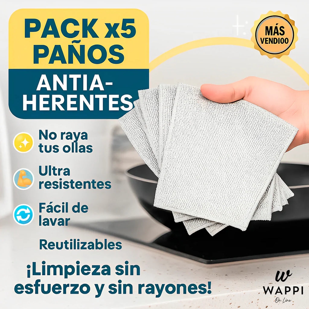 Pack 5 Paños de limpieza de Alambre Metálico