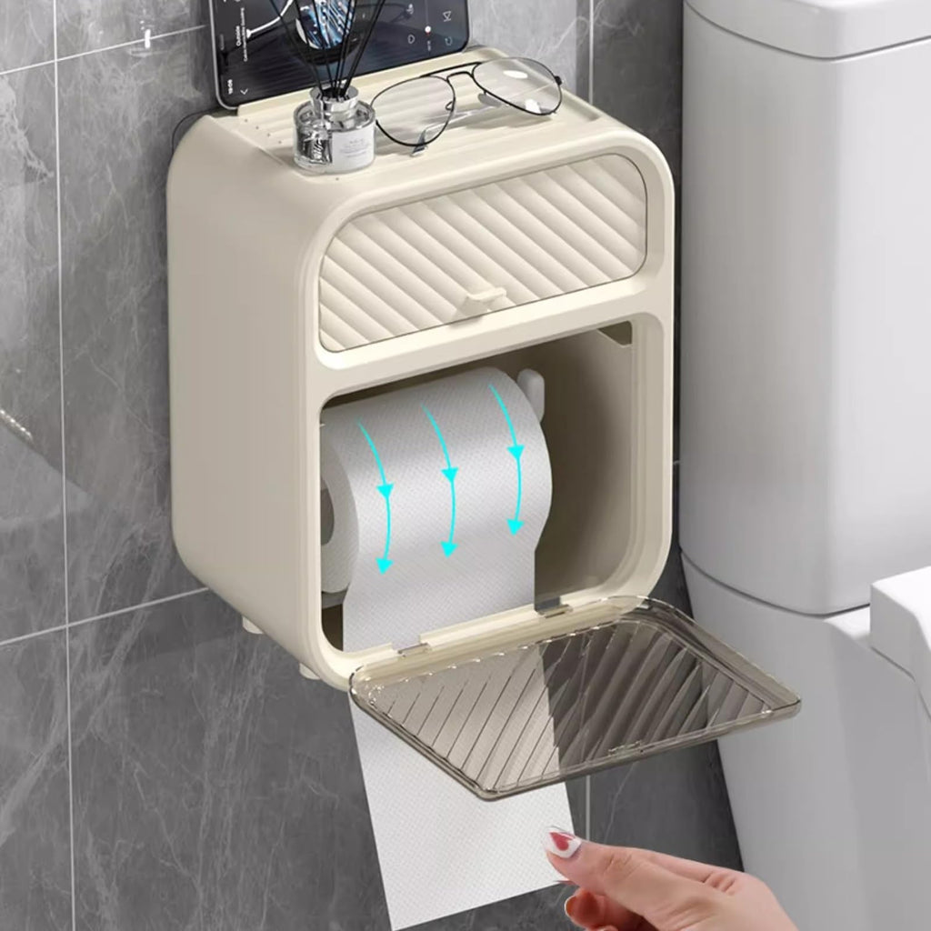 🛁 Organizador y Dispensador de Baño con Cajón Oculto 🔒