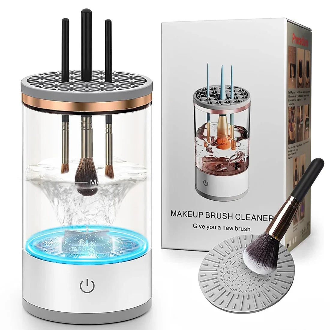 🚨 OFERTA ESPECIAL | GlowBrush™ ✨ - Limpiador Eléctrico de Brochas de Maquillaje