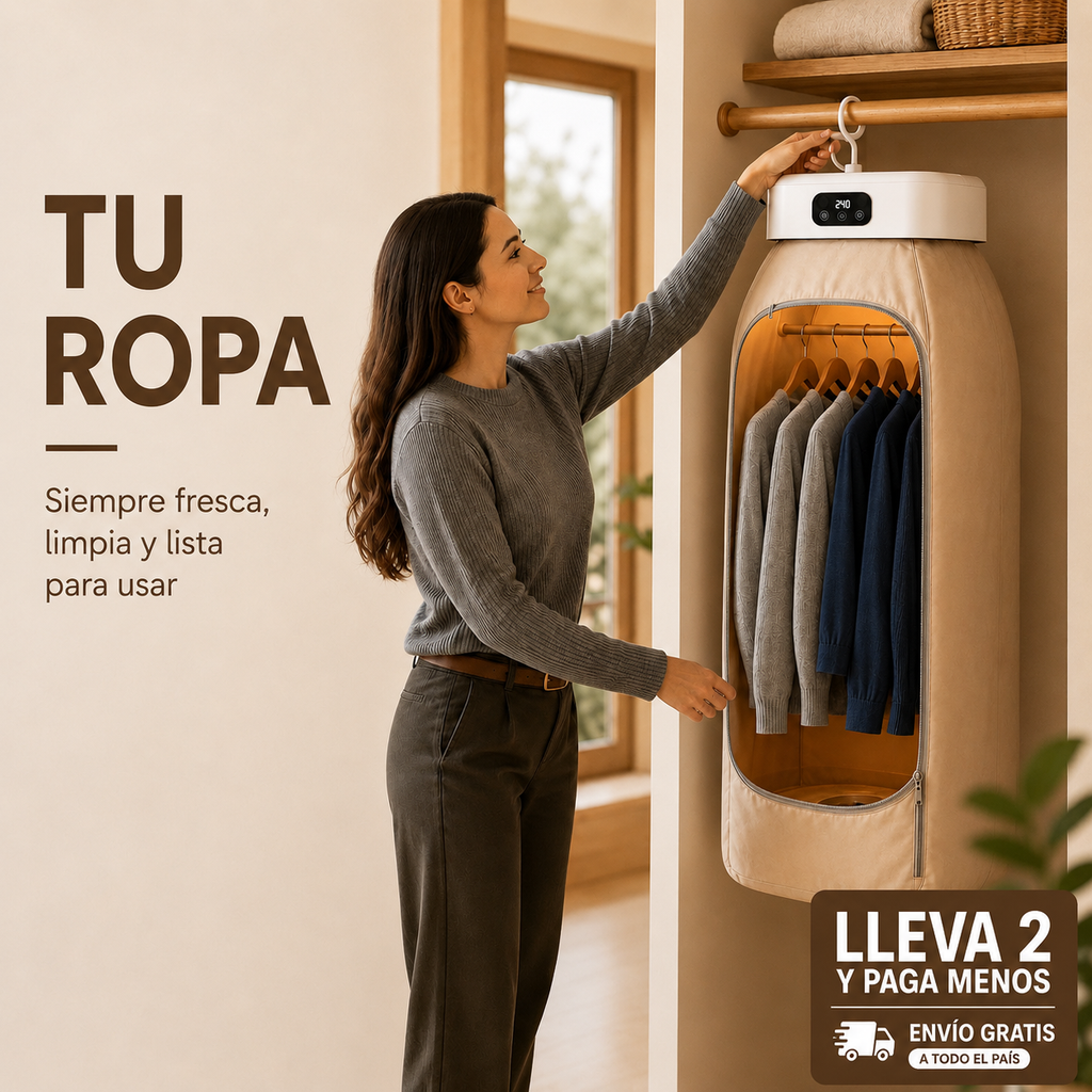 Secador de ropa portátil - Seca hasta 10 prendas en 60 minutos