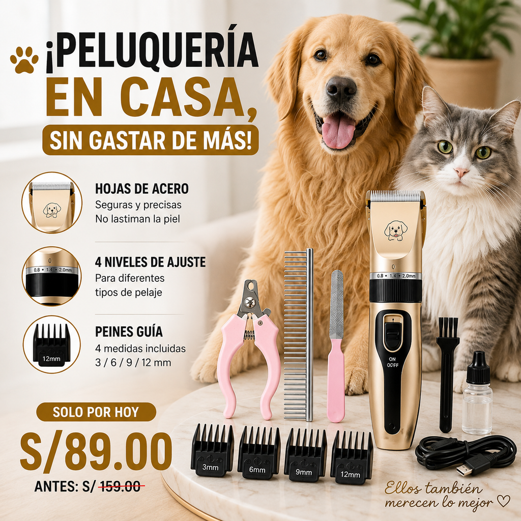 PETGROOM PRO - Kit de Peluquería Profesional para Mascotas 🐾