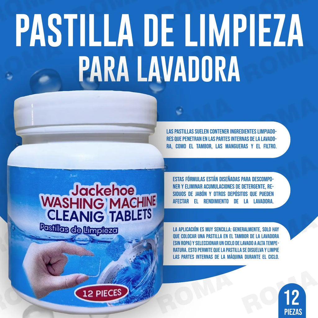 🧼 Pastillas de Limpieza Profunda para Lavadora 12 und | Envío Gratis